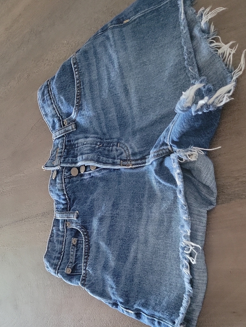 Lucky Brand Blue Button-Fly Denim Shorts